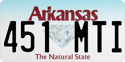 AR license plate 451MTI