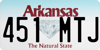 AR license plate 451MTJ