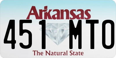 AR license plate 451MTO