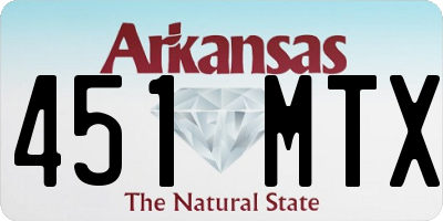 AR license plate 451MTX