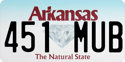 AR license plate 451MUB