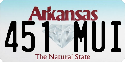 AR license plate 451MUI