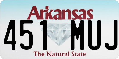 AR license plate 451MUJ