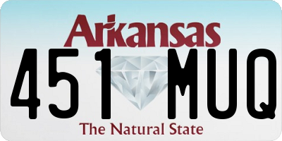 AR license plate 451MUQ