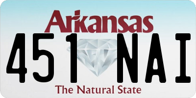 AR license plate 451NAI