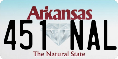 AR license plate 451NAL
