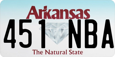 AR license plate 451NBA