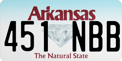 AR license plate 451NBB