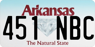 AR license plate 451NBC