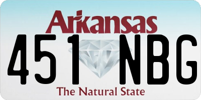 AR license plate 451NBG