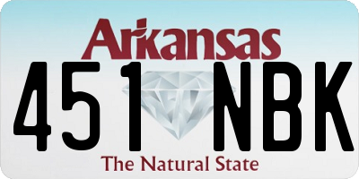 AR license plate 451NBK