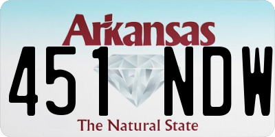 AR license plate 451NDW