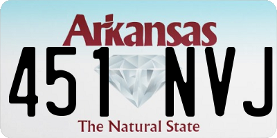 AR license plate 451NVJ