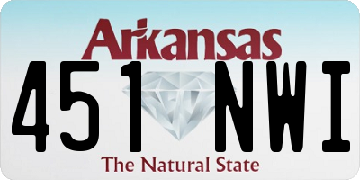 AR license plate 451NWI