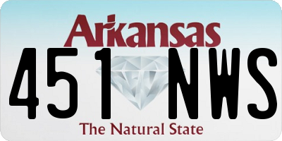 AR license plate 451NWS