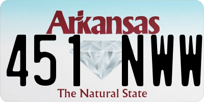 AR license plate 451NWW