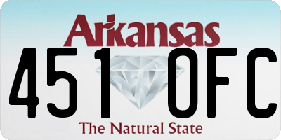 AR license plate 451OFC