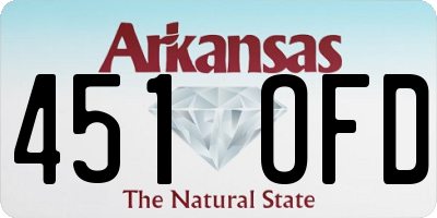 AR license plate 451OFD