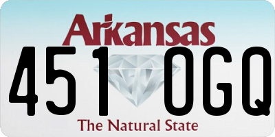 AR license plate 451OGQ
