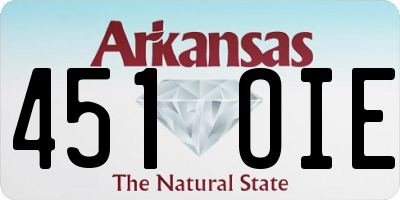 AR license plate 451OIE