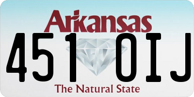 AR license plate 451OIJ