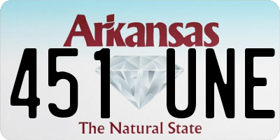 AR license plate 451UNE