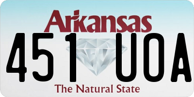 AR license plate 451UOA