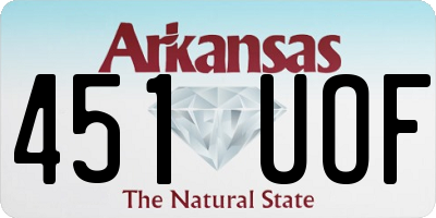 AR license plate 451UOF