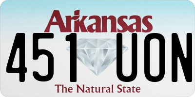 AR license plate 451UON