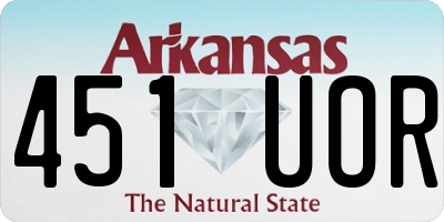 AR license plate 451UOR