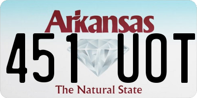 AR license plate 451UOT