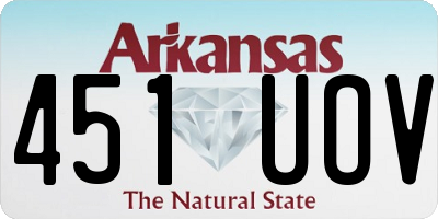 AR license plate 451UOV