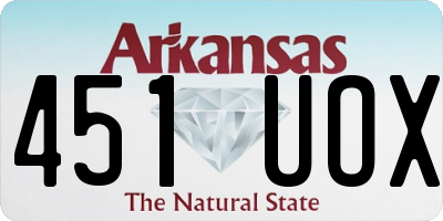 AR license plate 451UOX