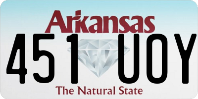 AR license plate 451UOY
