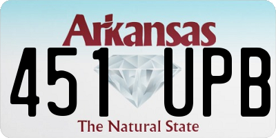 AR license plate 451UPB