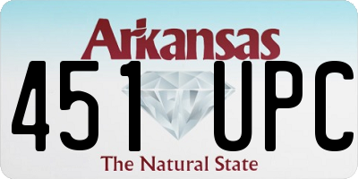 AR license plate 451UPC