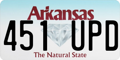 AR license plate 451UPD