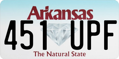 AR license plate 451UPF
