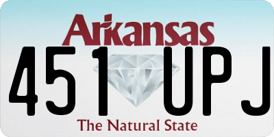 AR license plate 451UPJ