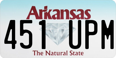AR license plate 451UPM