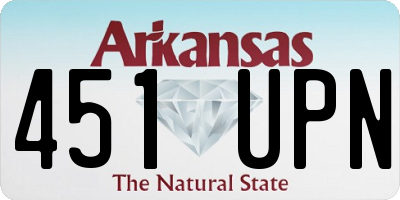 AR license plate 451UPN