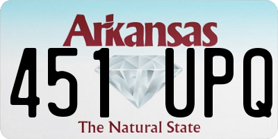 AR license plate 451UPQ
