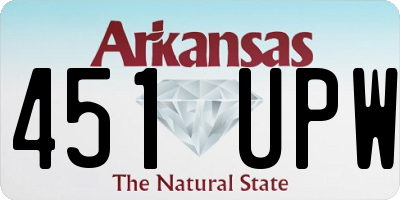 AR license plate 451UPW