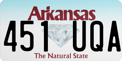 AR license plate 451UQA