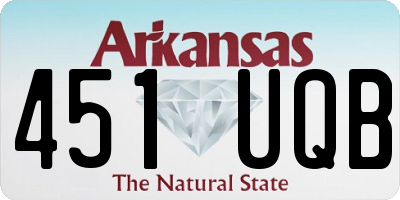 AR license plate 451UQB