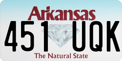 AR license plate 451UQK