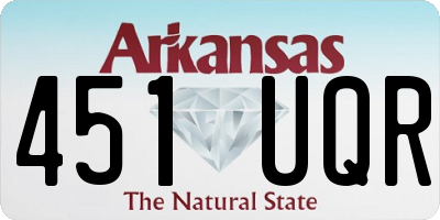 AR license plate 451UQR