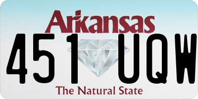 AR license plate 451UQW