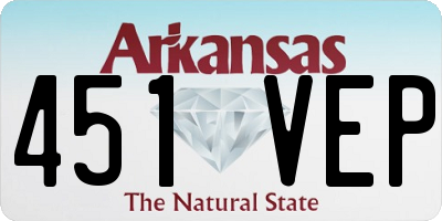 AR license plate 451VEP