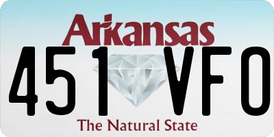 AR license plate 451VFO